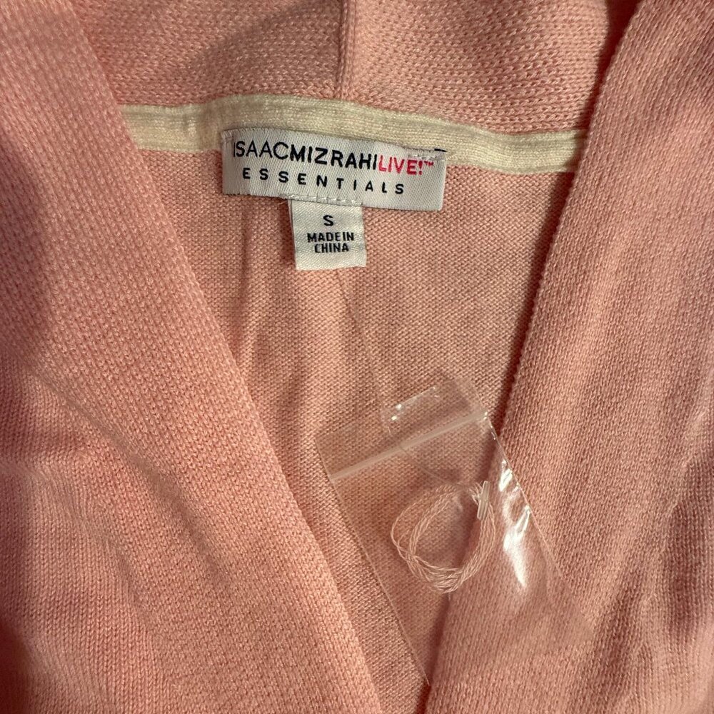 Isaac Mizrahi petal pink long cardigan